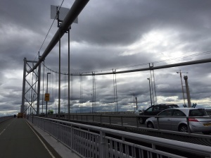 The cycle track across the Forth Road bridge 